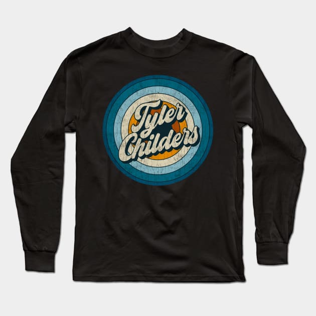 Tyler Childers - Retro Circle Vintage Long Sleeve T-Shirt by Skeletownn